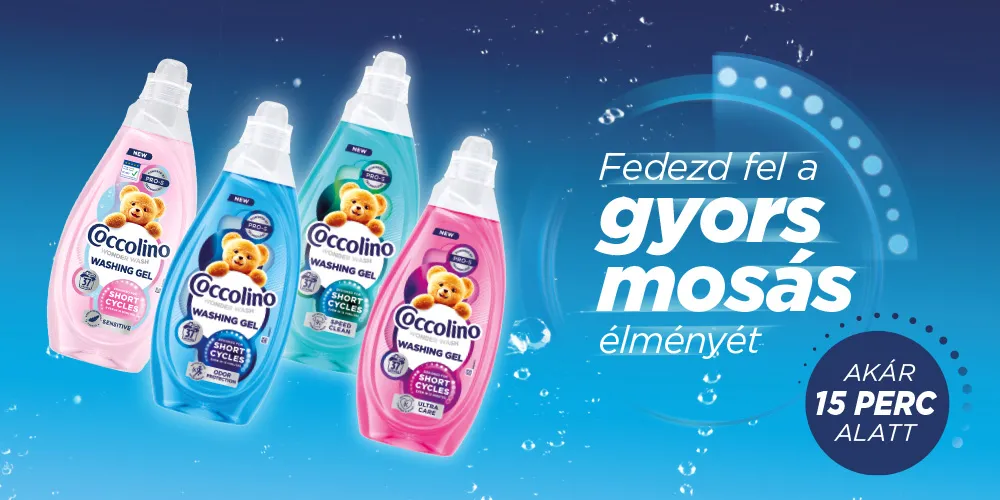 COCCOLINO Wonder Wash  Gyorsabb mosás, mint valaha